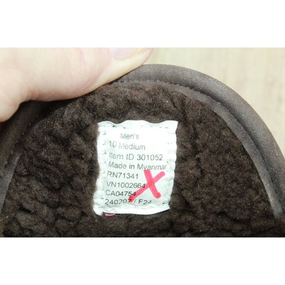 LL Bean Mountain Slippers Fleece Lined Brown Size 10 M - Picture 9 of 9